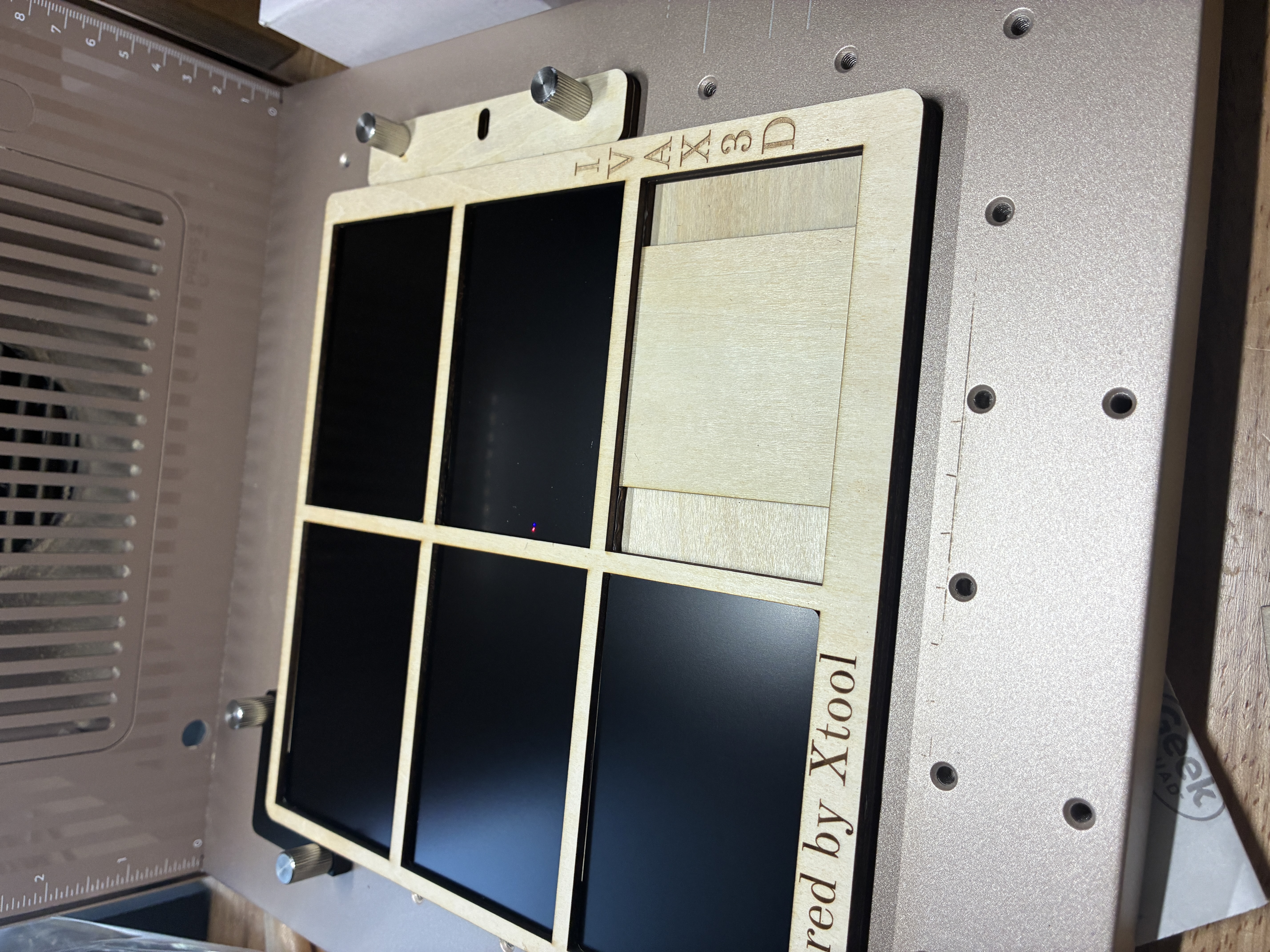[Laser cut and engrave] Six-Section Rectangular Wooden Grid Tray