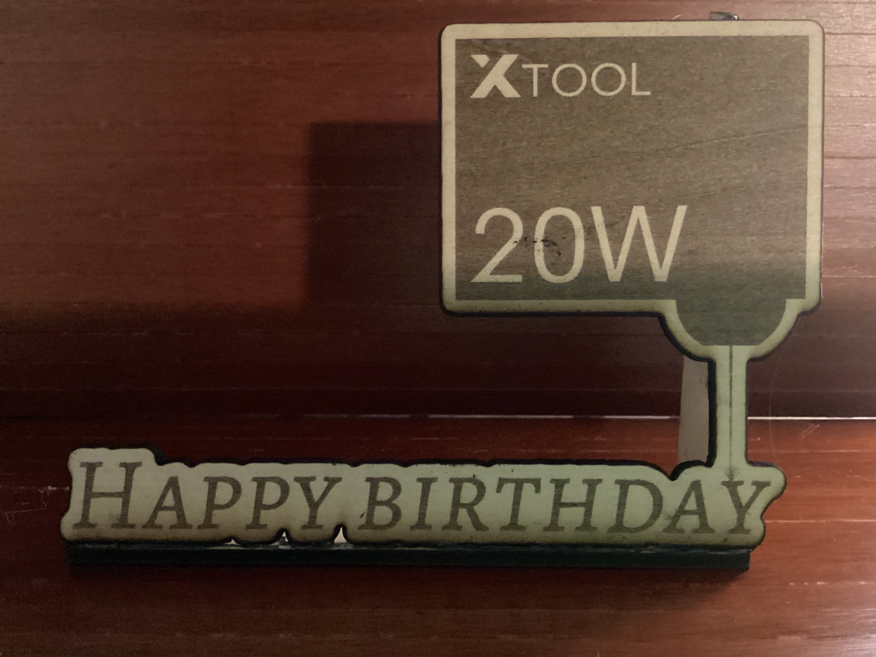 Xtool laser engraving Happy Birthday scine
