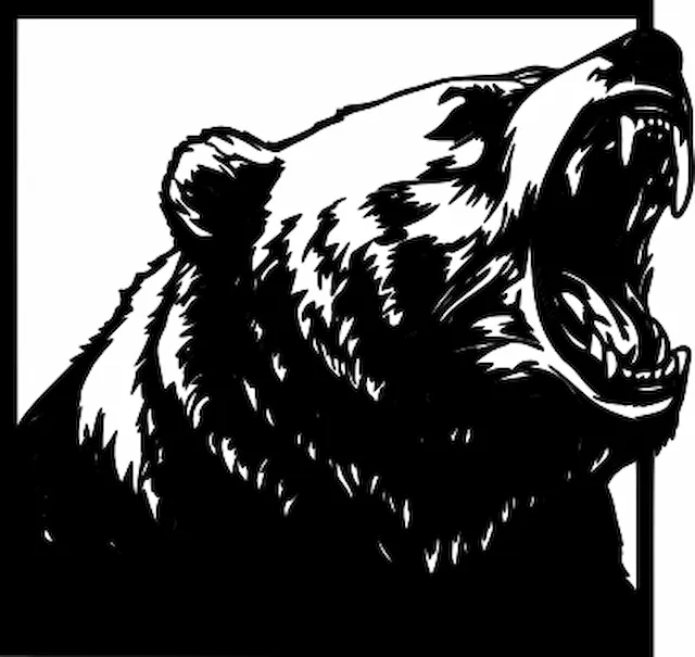 Roaring Bear Wall Art.xs
