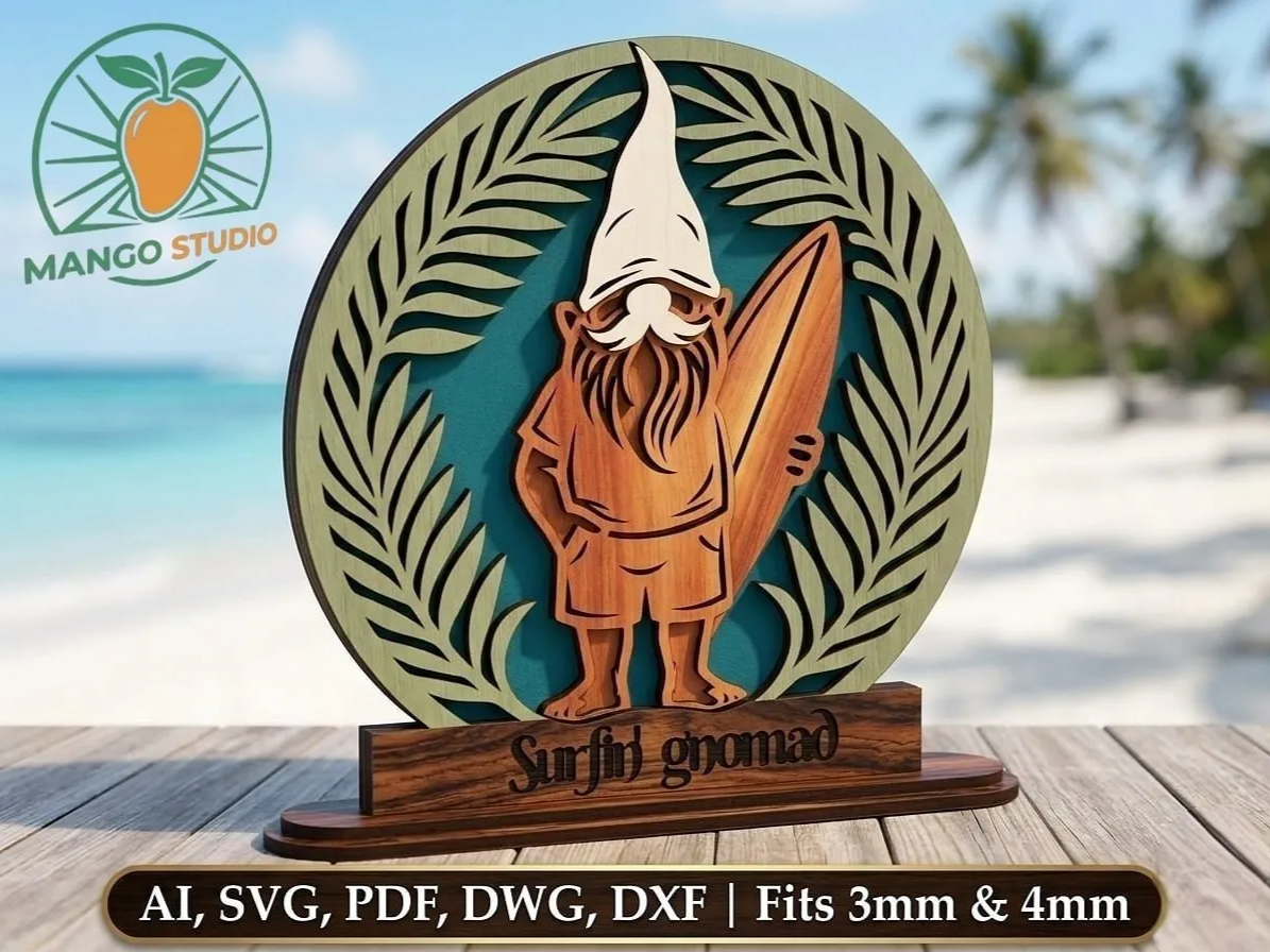 Surfin' Gnomad 3D Laser File