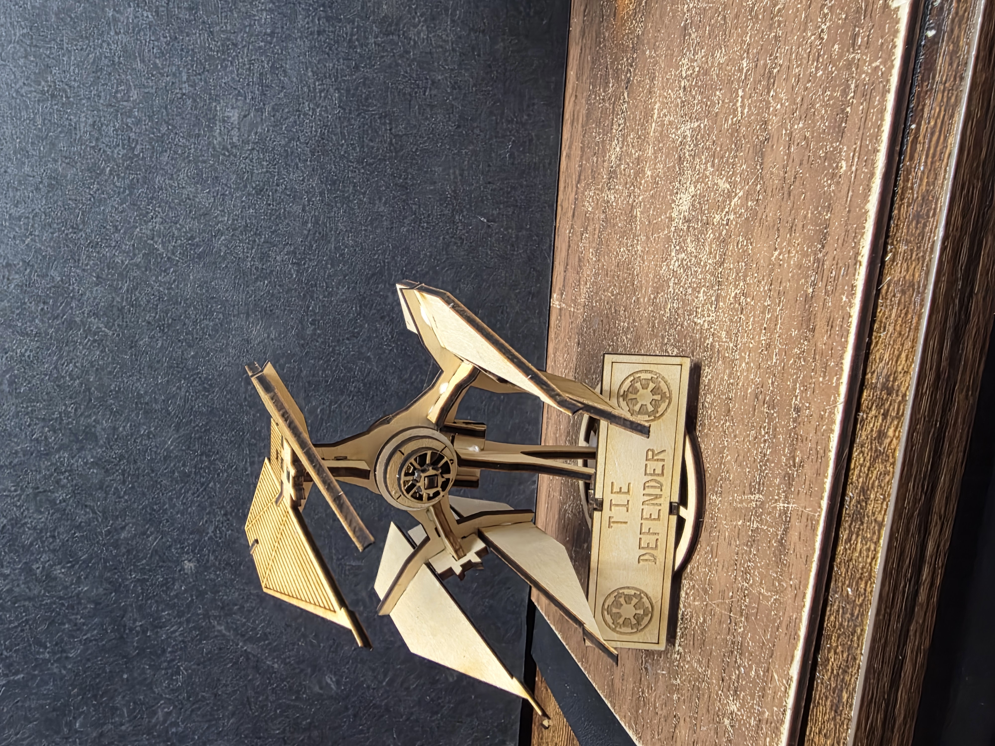[Laser cut and engrave] Star Wars TIE Defender Starfighter Display Model