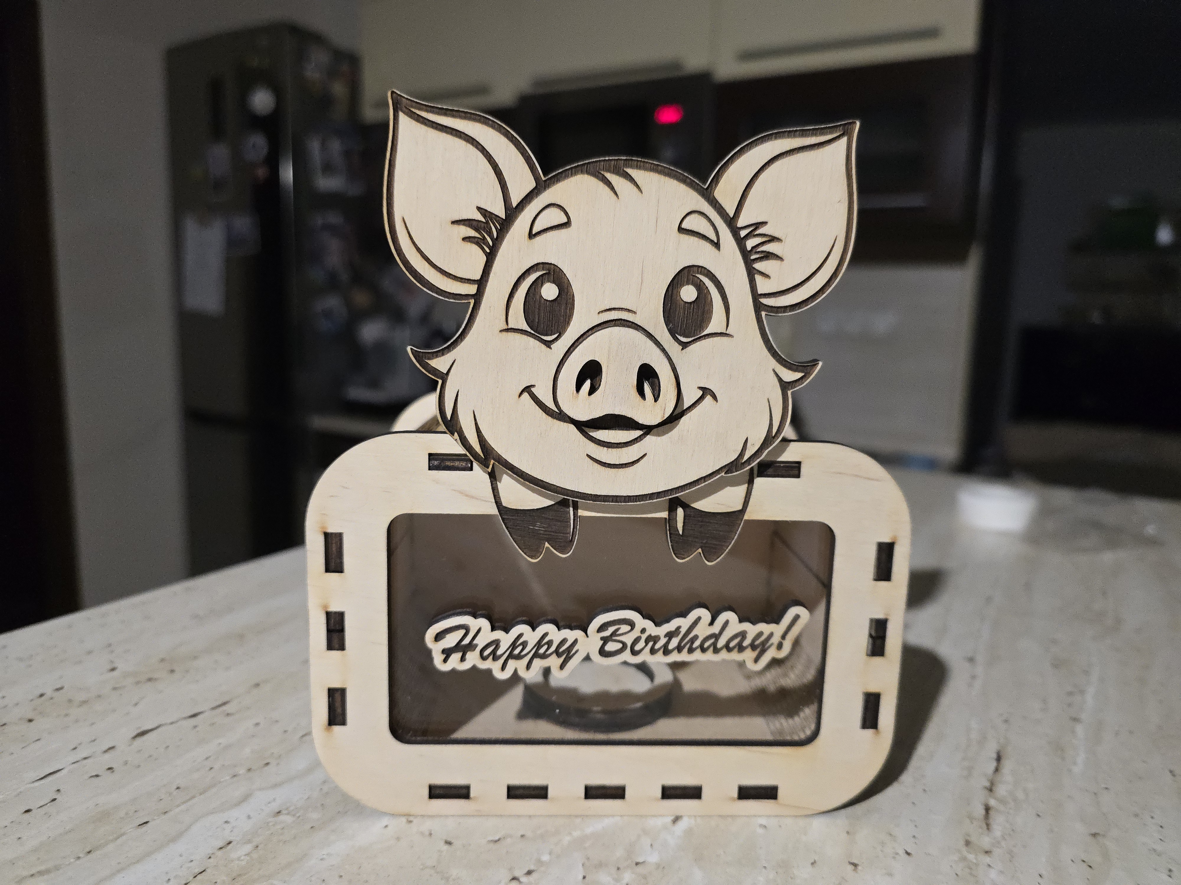Happy Birthday Piggy Bank Money Box instruction: step 8 - 