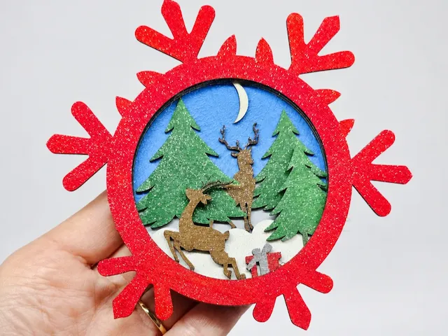 Layered Christmas forest