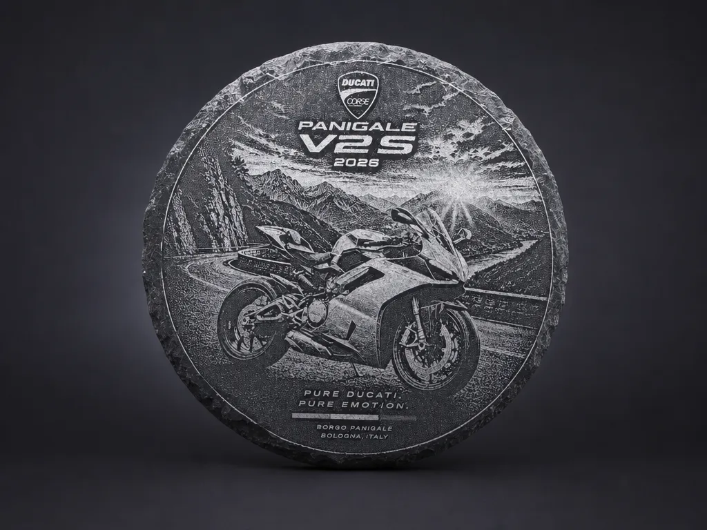 Ducati Panigale V2 S Motorcycle Slate Coaster