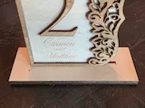 [Laser cut and engrave] Floral Filigree Wedding Table Number Signs for Reception