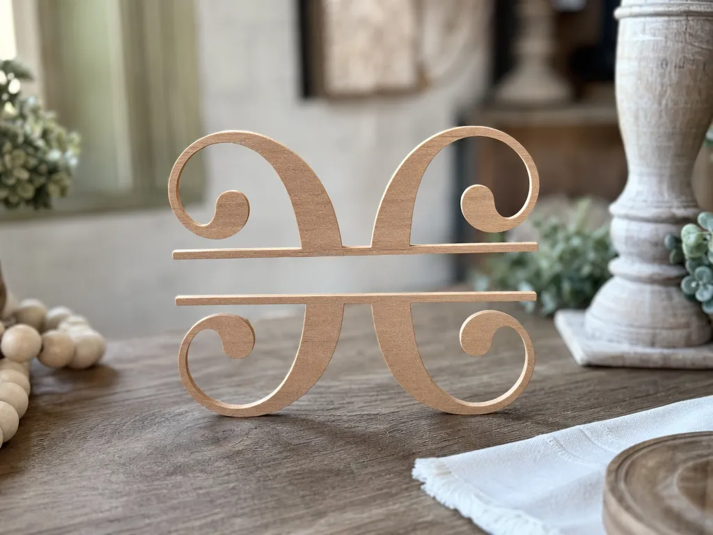 Split Letter Frame - Laser Cutting Design