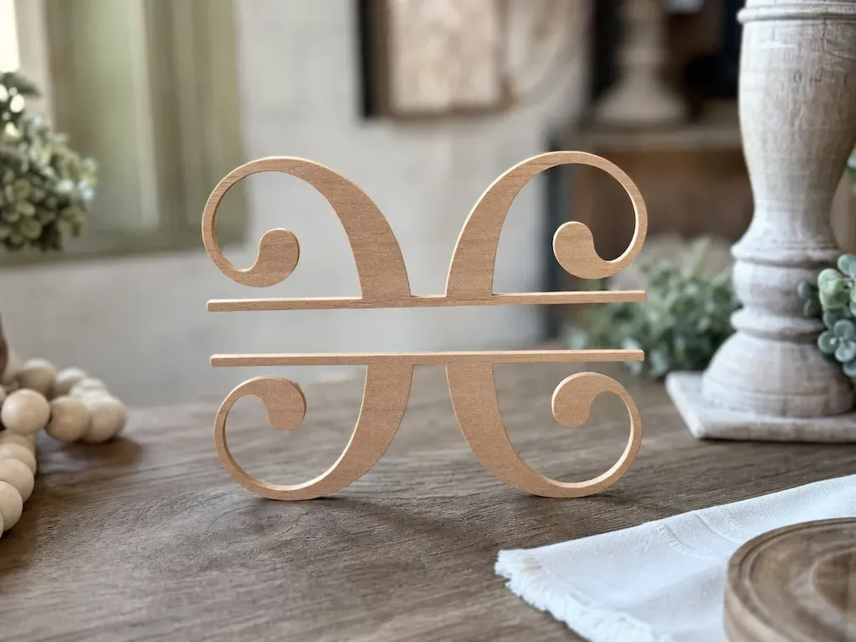 [Laser cut and engrave] Split Letter Frame - Laser Cutting Design