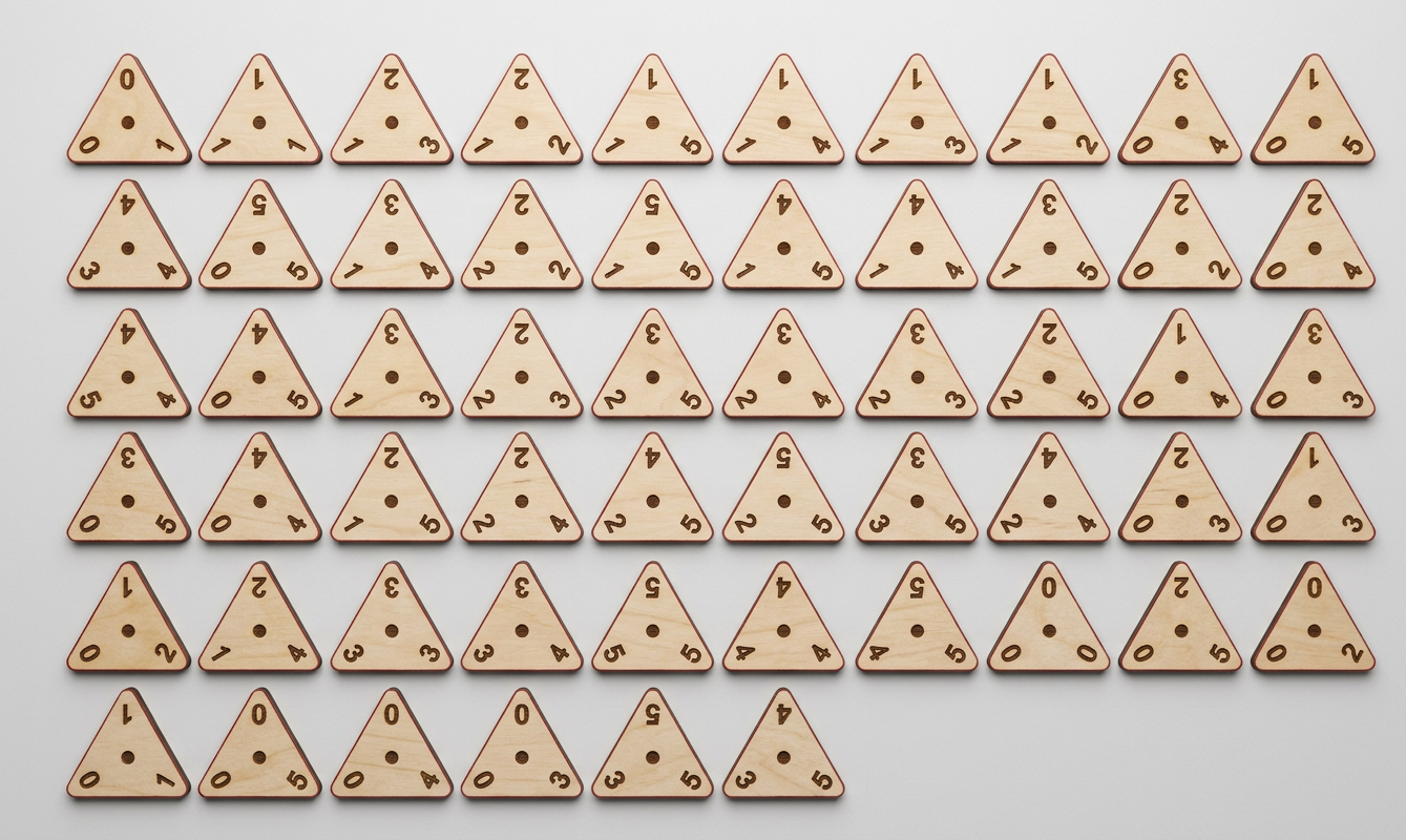 [Laser cut and engrave] Jeu de société Triominos en bois avec boîte de rangement coulissante