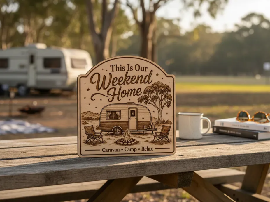 This Is Our Weekend Home - Caravan Camping Wooden Sign