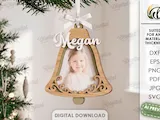 [Laser cut and engrave] 3D Christmas Ornament Frames Bundle. Xmas Tree Picture Frame Laser Cut File. Family Photo Holder. Holiday Decor. Xmas Quotes SVG