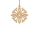 [Laser cut and engrave] Wooden Snowflake Christmas Ornament