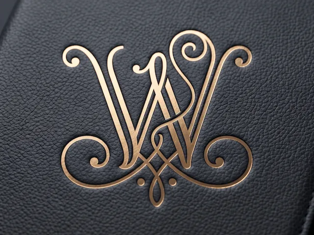W Elegant Wedding Monogram – Romantic Bridal Initial with Flowing Curves and Refined Decorative Detail for Laser Cut Signs, Cake Toppers & Engraving