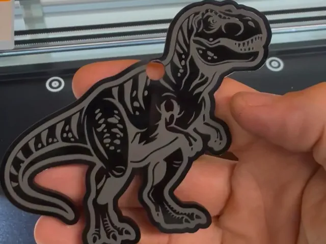 T-Rex Dinosaur Silhouette KeyChain
