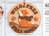 [Laser cut and engrave] 3D Fall Round Signs Bundle. Autumn Door Hanger Laser Cut Files. Farmhouse Wall Decor. Seasonal Wood Sign. Cozy. Welcome Home Decor SVG