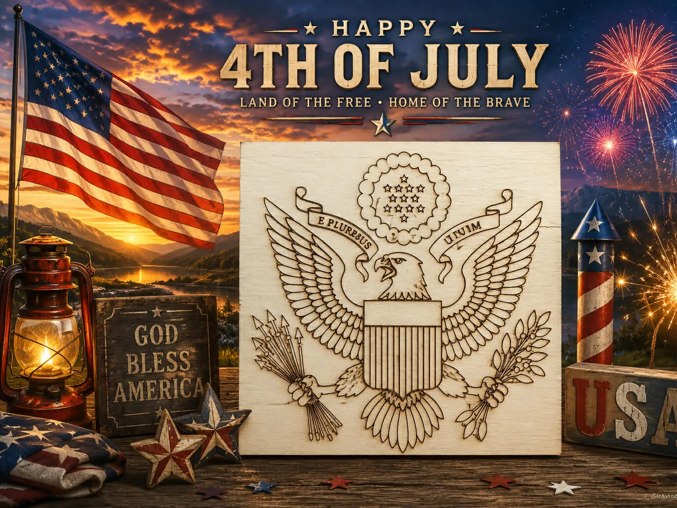 Bald Eagle United States Fourth of July