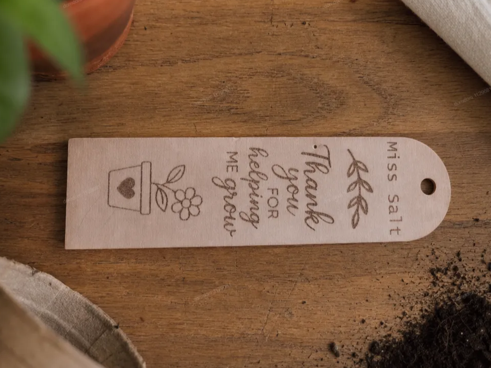 Teacher appreciation bookmark