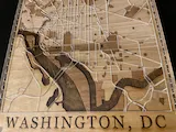 [Laser cut and engrave] Washington DC City Map Wall Art