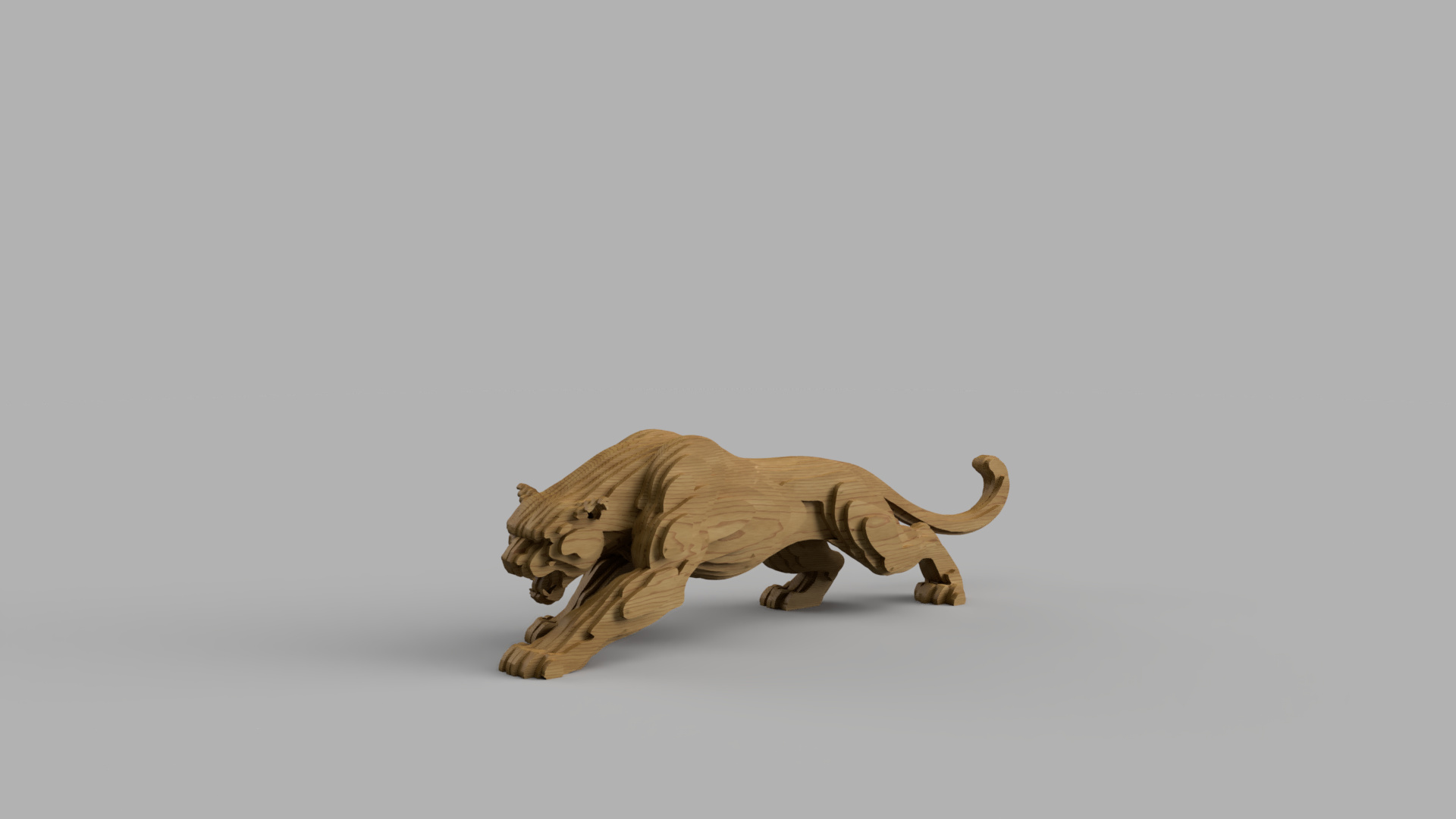 [Laser cut and engrave] Puma Laser Cut File | Running Wild Cat Wall Art (Digital Download)