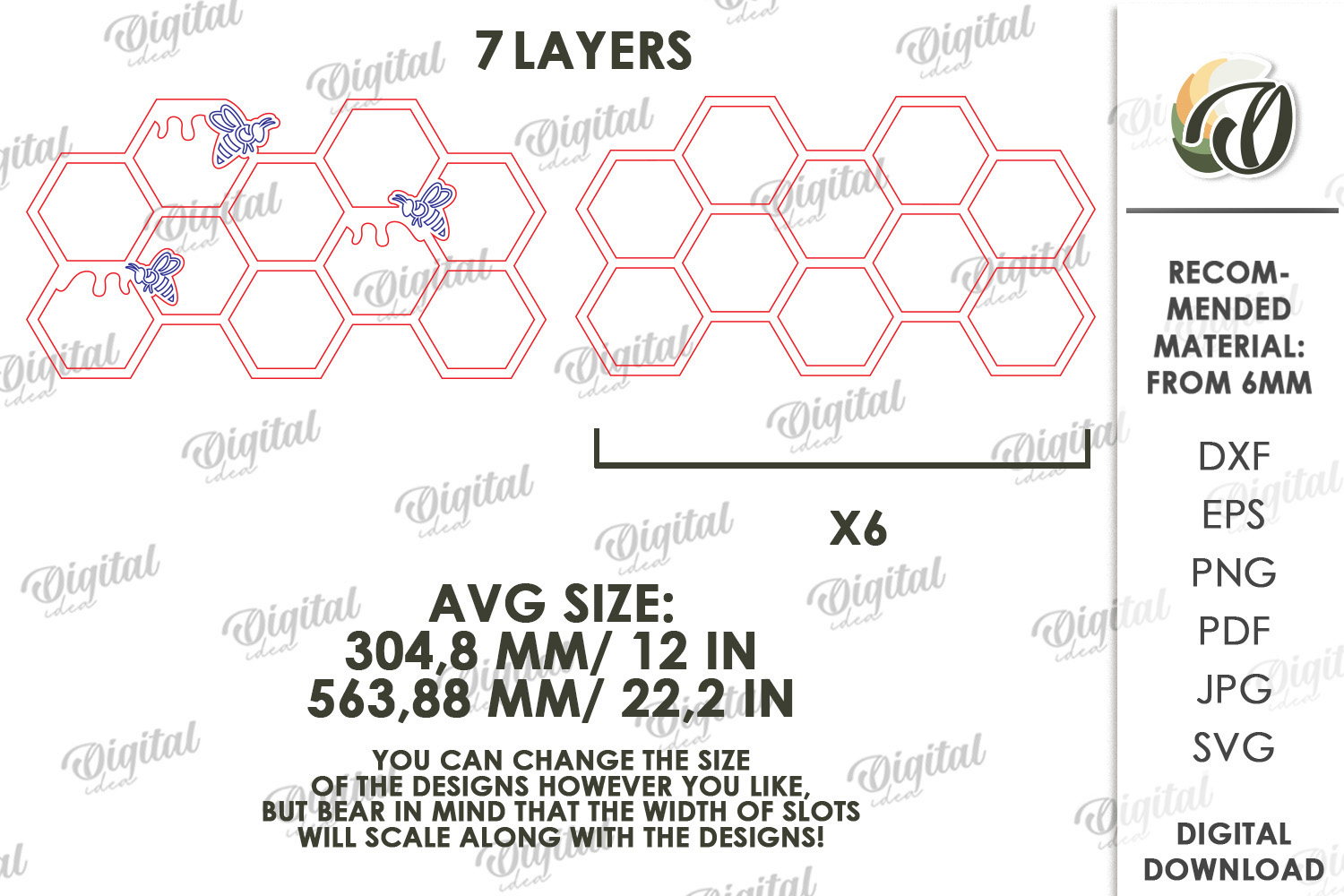 [Laser cut and engrave] 3D Bee Wall Shelves and Stands bundle. Honeycomb Storage shelf laser cut files. Hanging bookshelf svg. Organizer. Display. Bee quotes svg