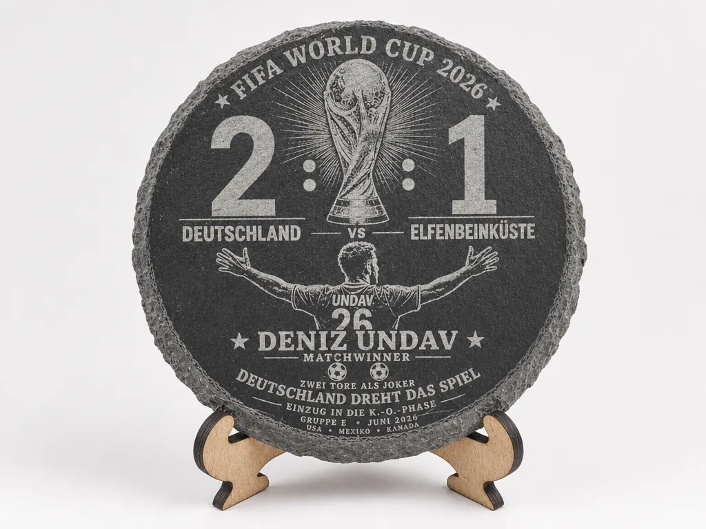 WM 2026 Gedenktafel – Deutschland 2:1 Elfenbeinküste