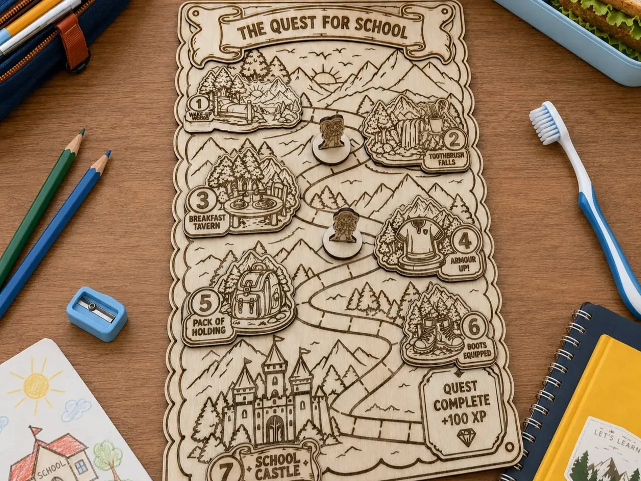 [Laser cut and engrave] The Quest For School RPG Tracker