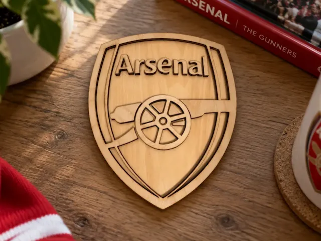 Arsenal Football Club Wooden Crest Wall Sign