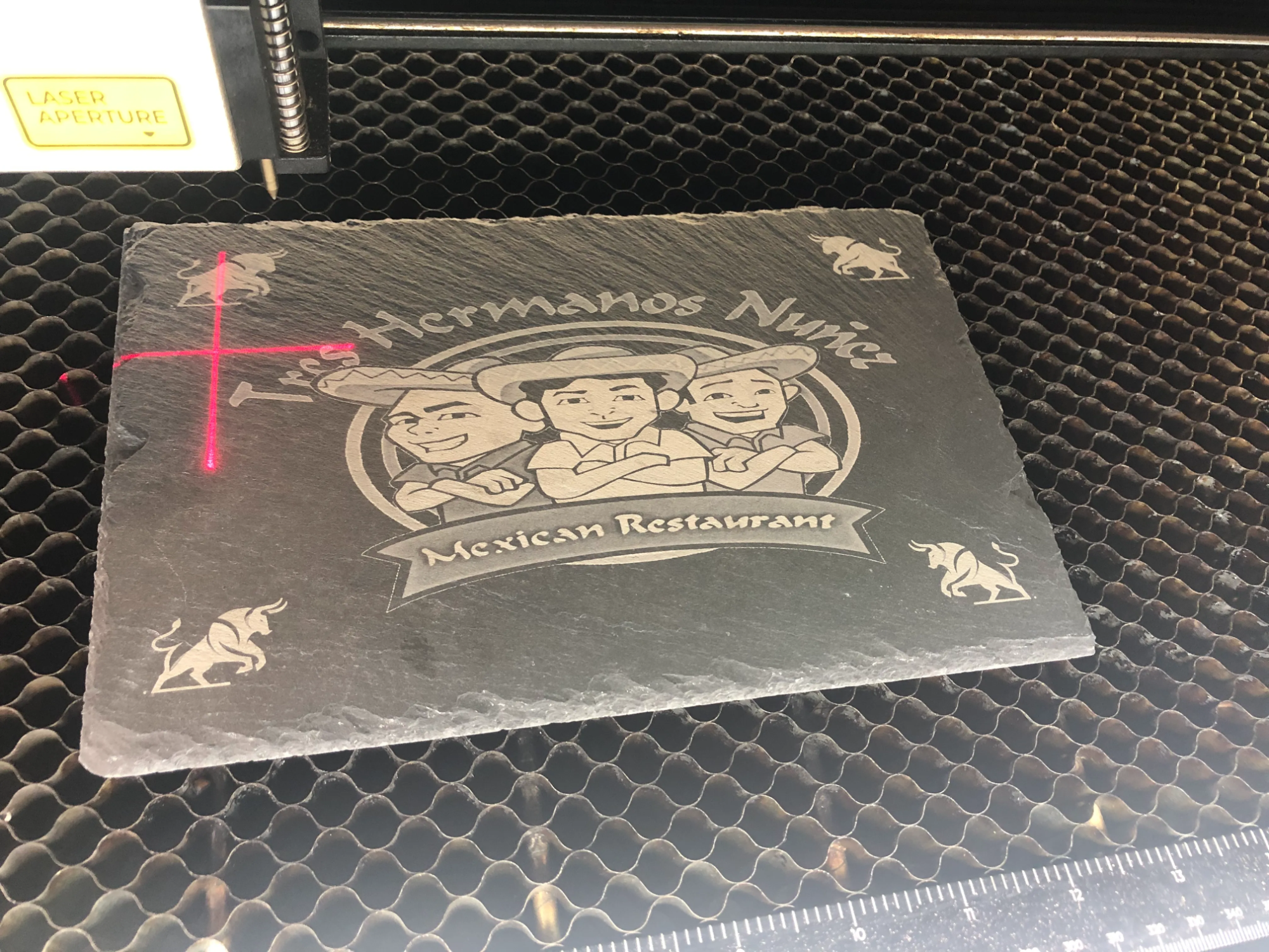 Tres Hermanos Nunez Mexican Restaurant Slate Sign