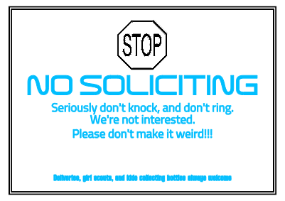No Soliciting Sign.xs