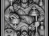 [Laser cut and engrave] King of Kings Jesus Christ Metal Playing Card