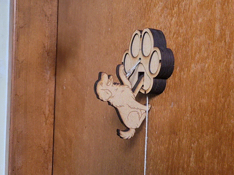 Tirador de puerta con forma de hueso para perros