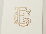 [Laser cut and engrave] EG Romantic Wedding Monogram – Flowing Intertwined Initials for Laser Cut Décor, Cake Toppers, Invitations & Engraving