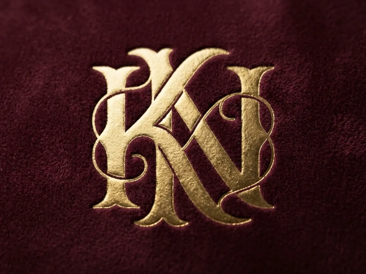 [Laser cut and engrave] KN Elegant Interwoven Monogram Emblem