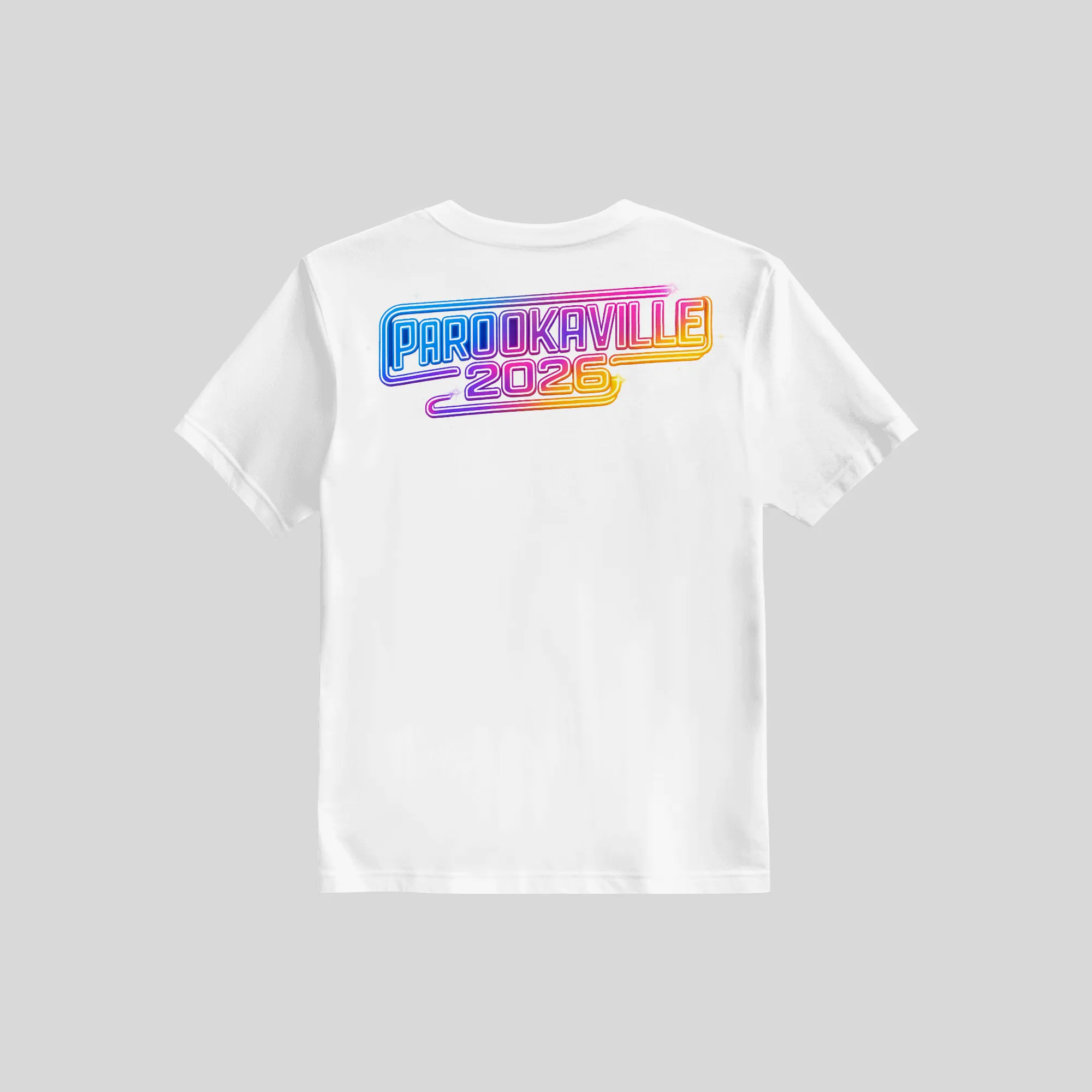 [DTF Printing] Weißes T-Shirt mit buntem Fetten Bass Schriftzug