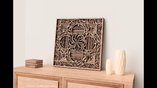 [Laser cut and engrave] 3d Intricate Mandala Laser Cut File, Multilayer Svg Designs