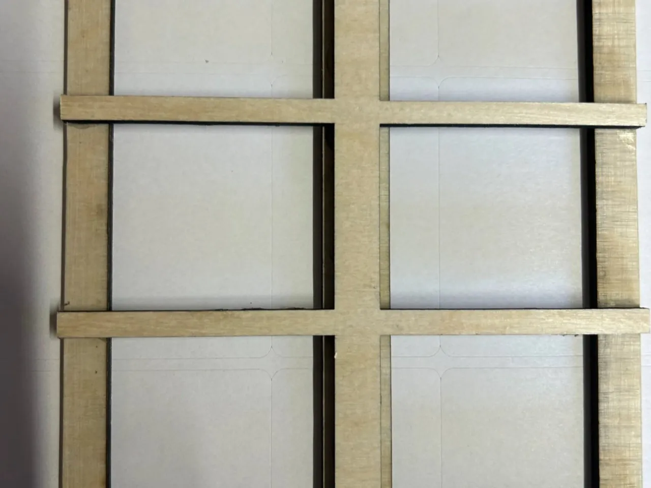[Laser cut and engrave] Wooden Window Frame Grid for Miniature Dollhouse or Craft Projects