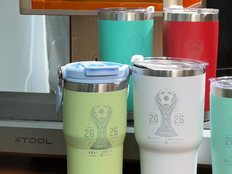2026 Global Football Insulated Stainless Steel Tumblers
