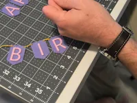 [Laser cut and engrave] Happy Birthday Cake Topper and Party Banner Set- MINI sized