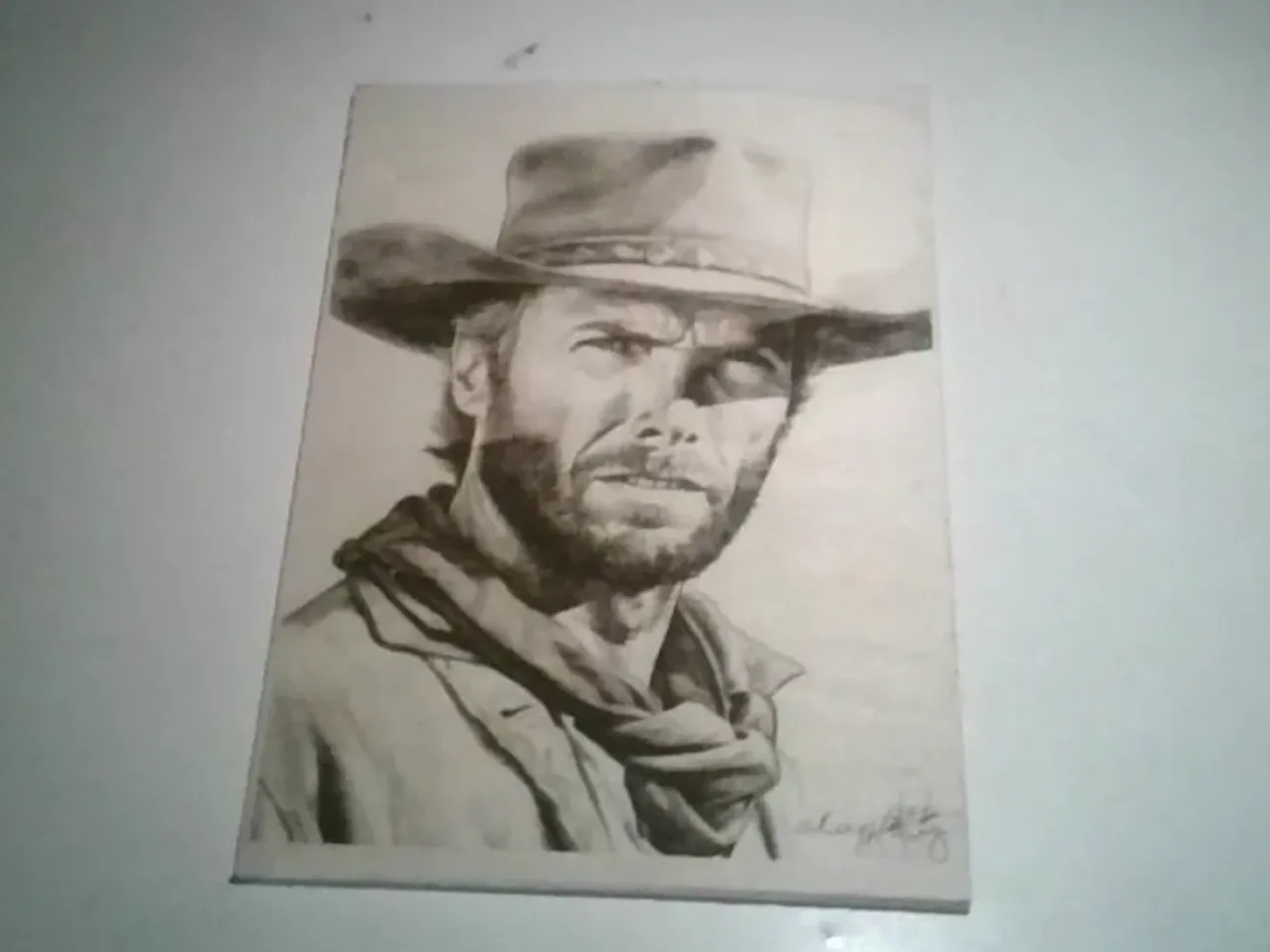 [Laser cut and engrave] Clint Eastwood Portrait Wall Art