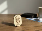 [Laser cut and engrave] Brazil CBF National Football Team Logo Keychain