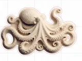 [Laser cut and engrave] Intricately Detailed Wooden Octopus Wall Art