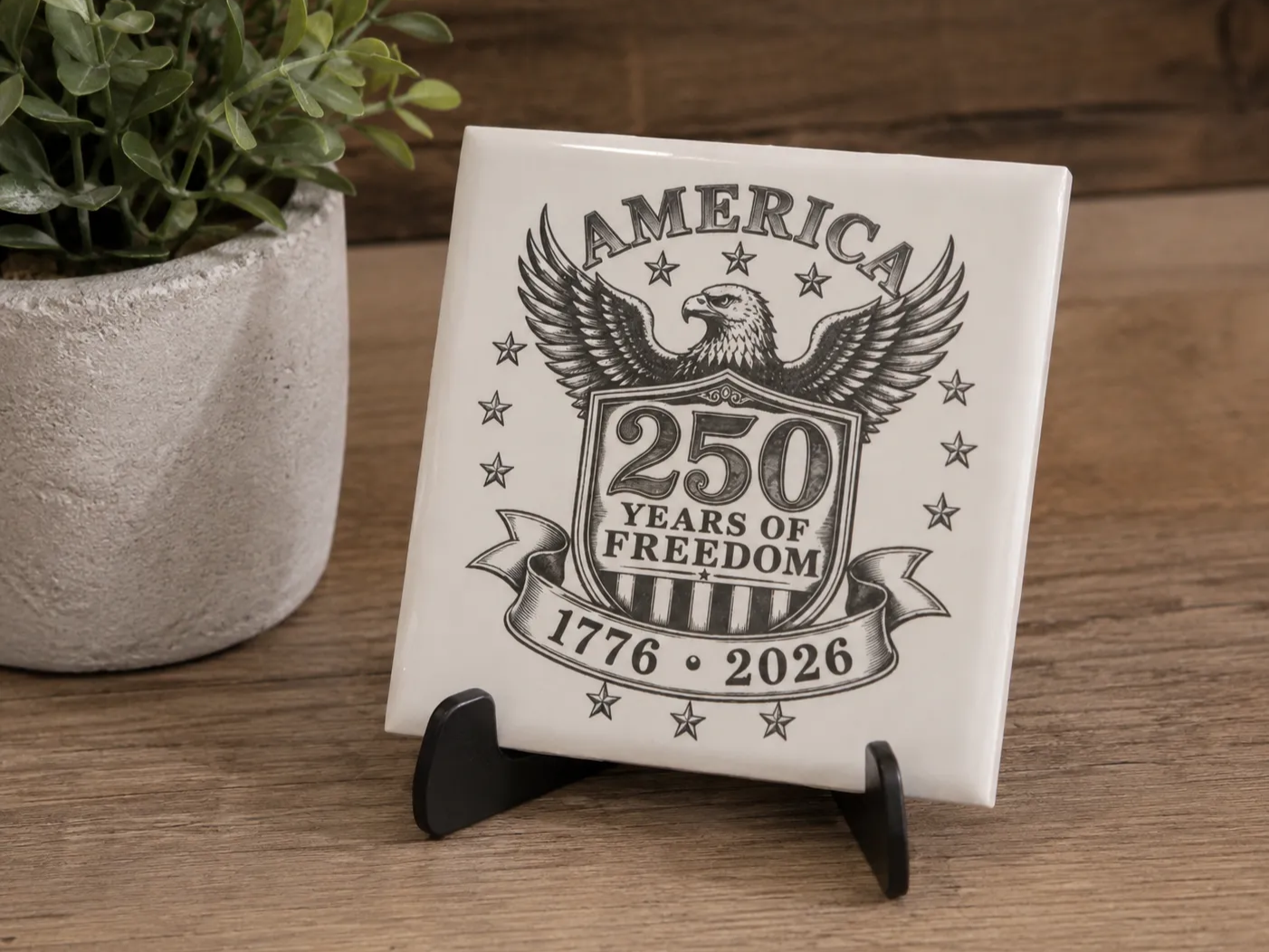 America 250 Years of Freedom Commemorative Ceramic Tile