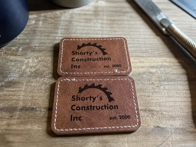 Shorty's Construction Inc. Rectangular Faux Leather Patch