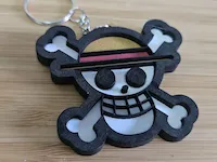 [Laser cut and engrave] Llavero con el emblema de la calavera de One Piece