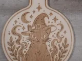 [Laser cut and engrave] Dessous de verre « Potions d’Halloween » en bois gravé