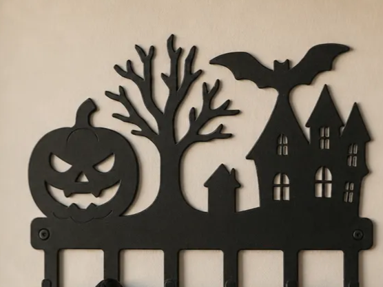 Halloween Haunted House and Pumpkin Wall deco