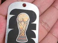 [Laser cut and engrave] Placa de identificación conmemorativa de la Copa Mundial de la FIFA 2026