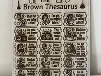 [Laser cut and engrave] The Brown Thesaurus Funny Bathroom Wall Sign