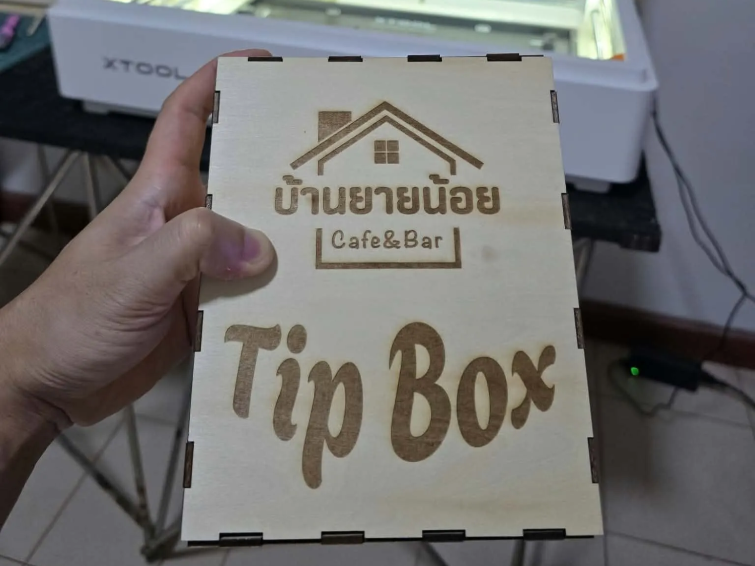 Wooden Tip Box