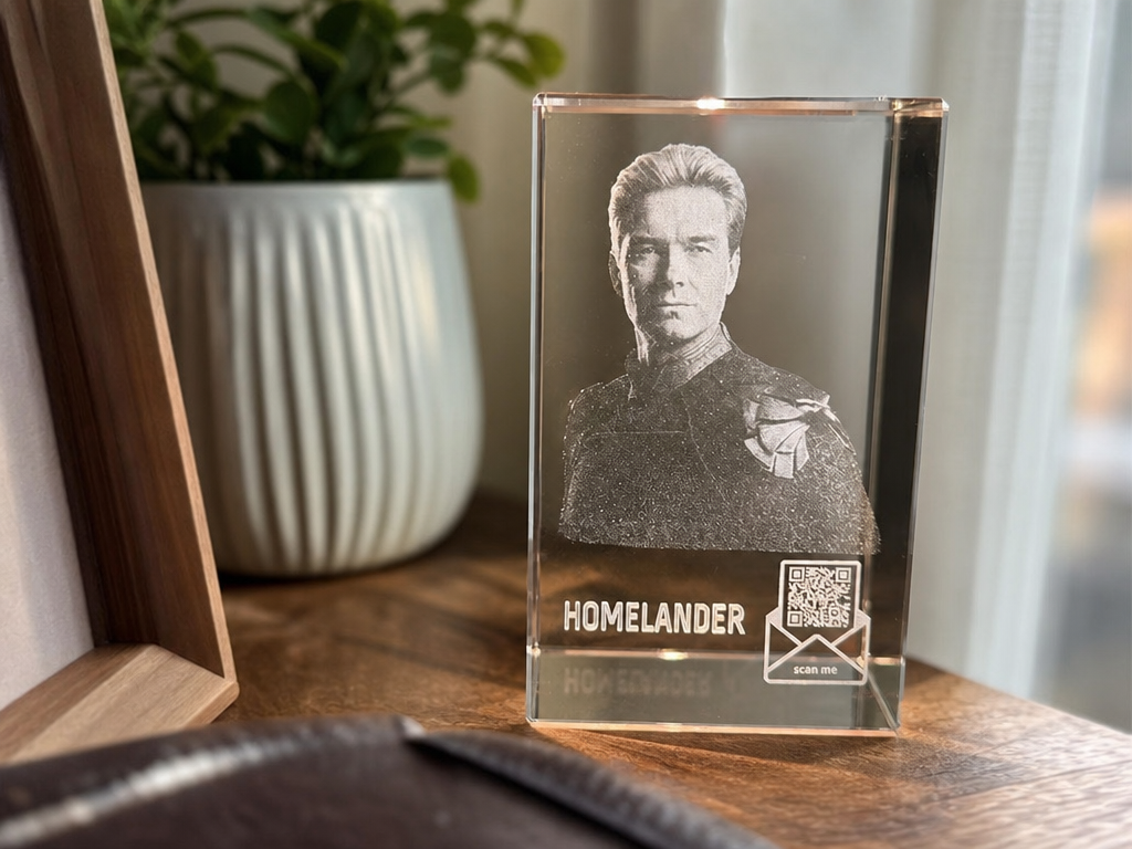 Homelander The Boys 3D Crystal Portrait Block