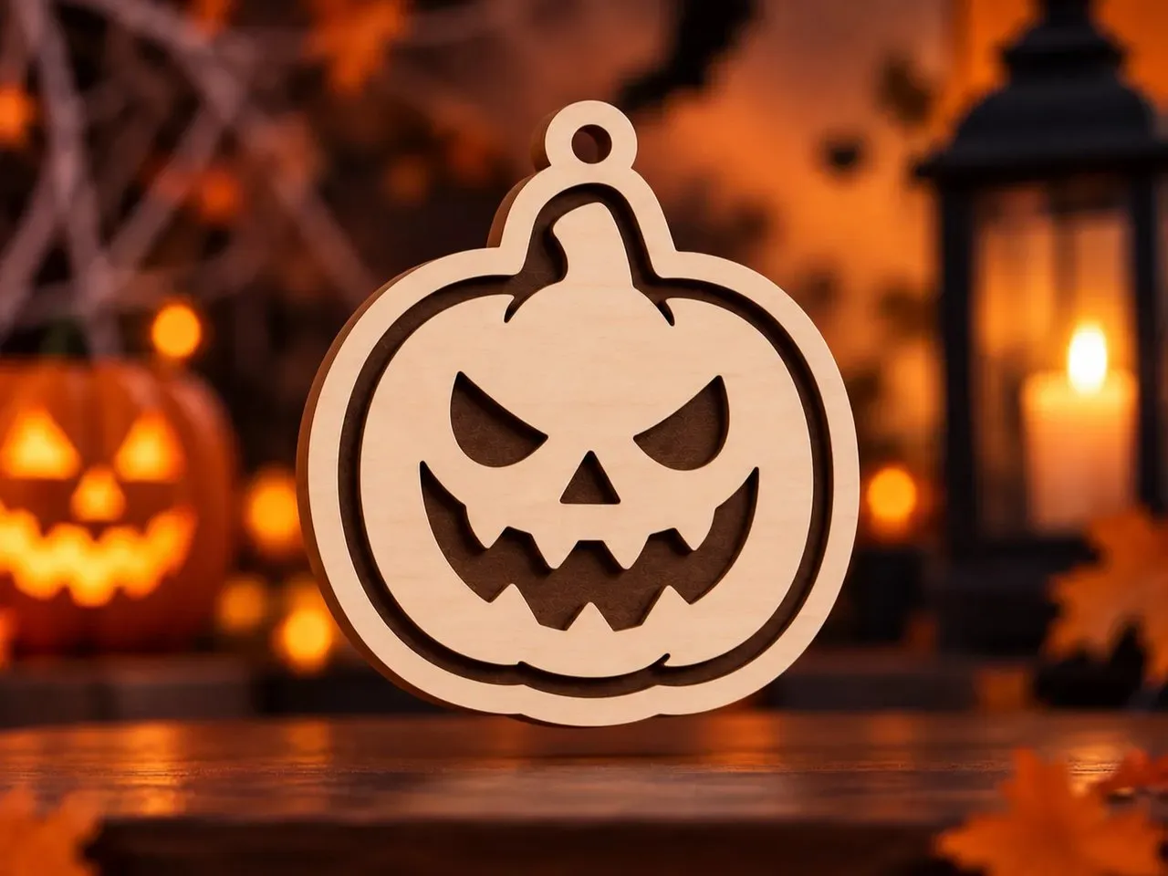 [Laser cut and engrave] Ornement de citrouille d'Halloween